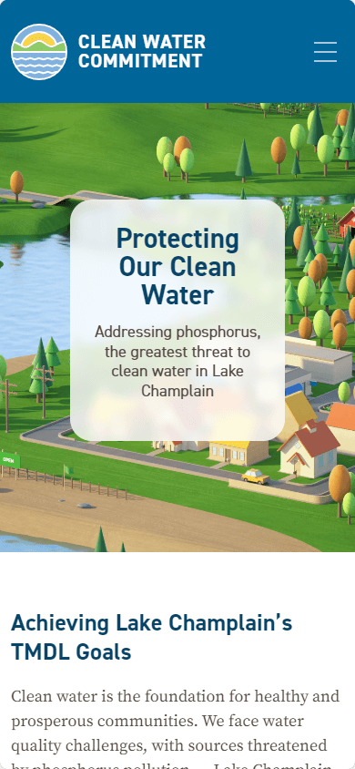 Clean Water Commitment Mobile Preview